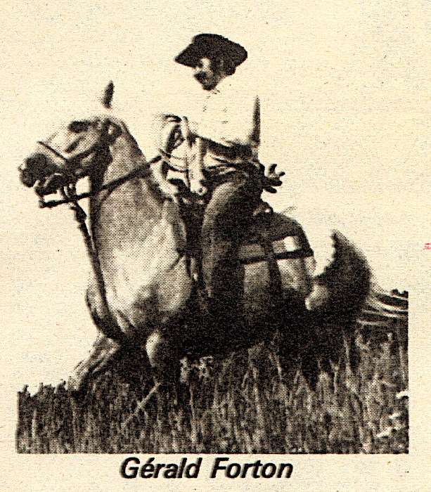 Gérald Forton à cheval.